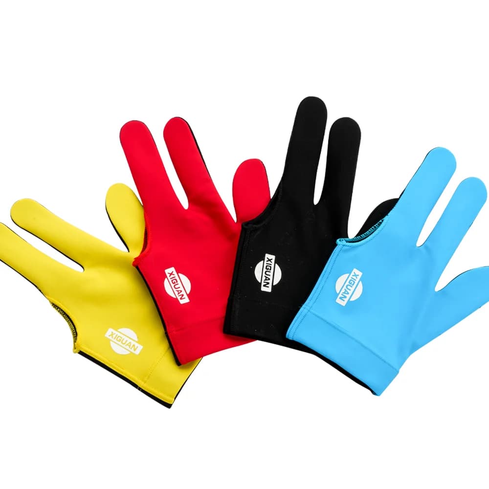 XIGUAN Three-Finger Single Gloves Non-slip Exquisite Fabric Billiard Accessories-4 Model Colors for Pool Cue Snooker & Billiards