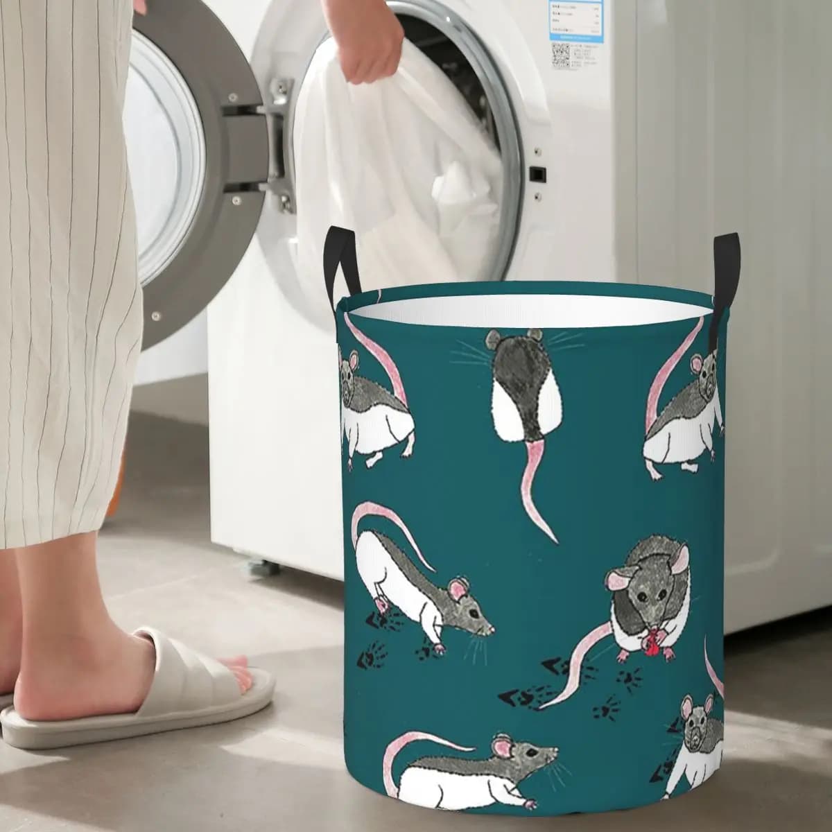 Foldable Baskets for Bucato, Containers for Miscellaneous Dresses, Domestic Organizer