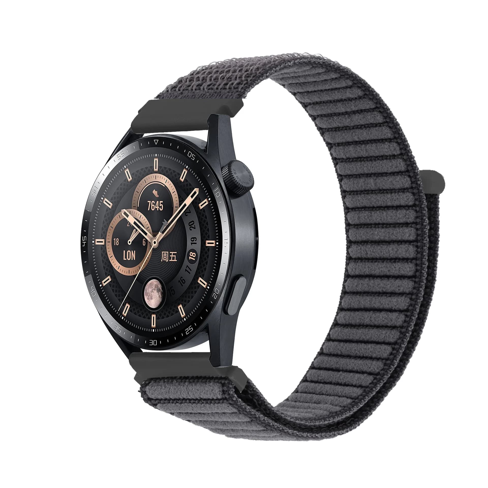A The new Velcro breathable Unisex Replacement unisex nylon strap For Samsung Garmin and Huawei watches
