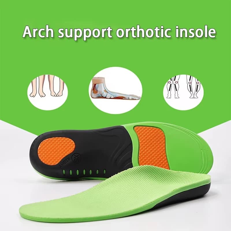 Orthopaedic soles with support for flat foot arches GEL Soft and flexible sports soles