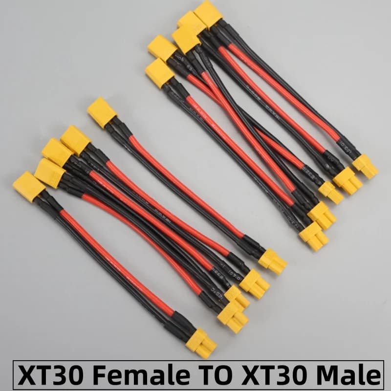 Cavo di Alimentazione XT30 Maschio-Femmina 16AWG in Silicone per Batteria Drone RC