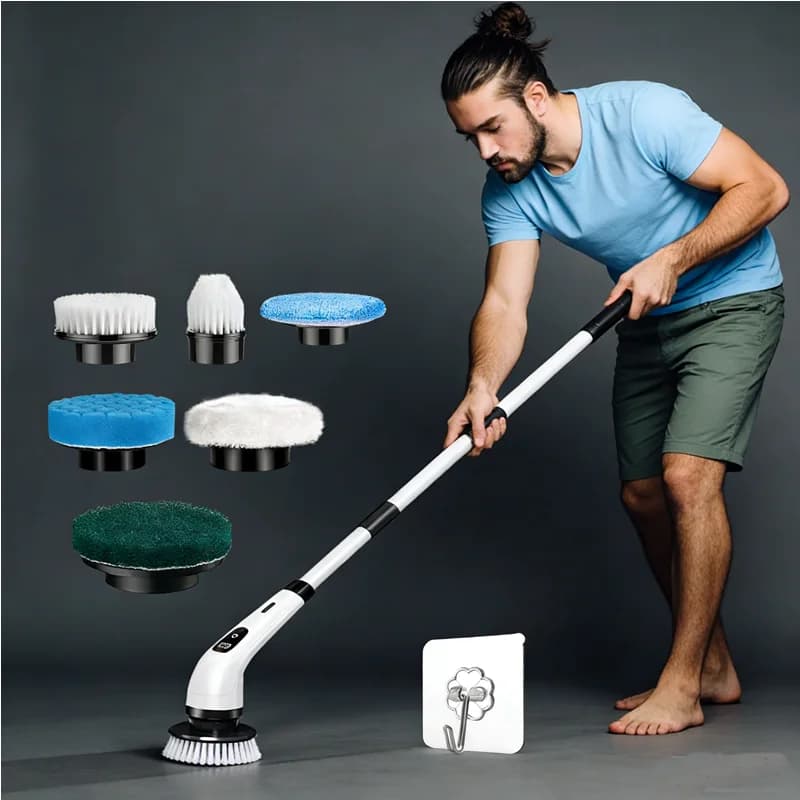 Home Cleaning Wireless Electric Brush, Kitchen Gadgets, Hair Brushes, Bathtub, Multipurpose Brush for Cleaning, Electric Mop