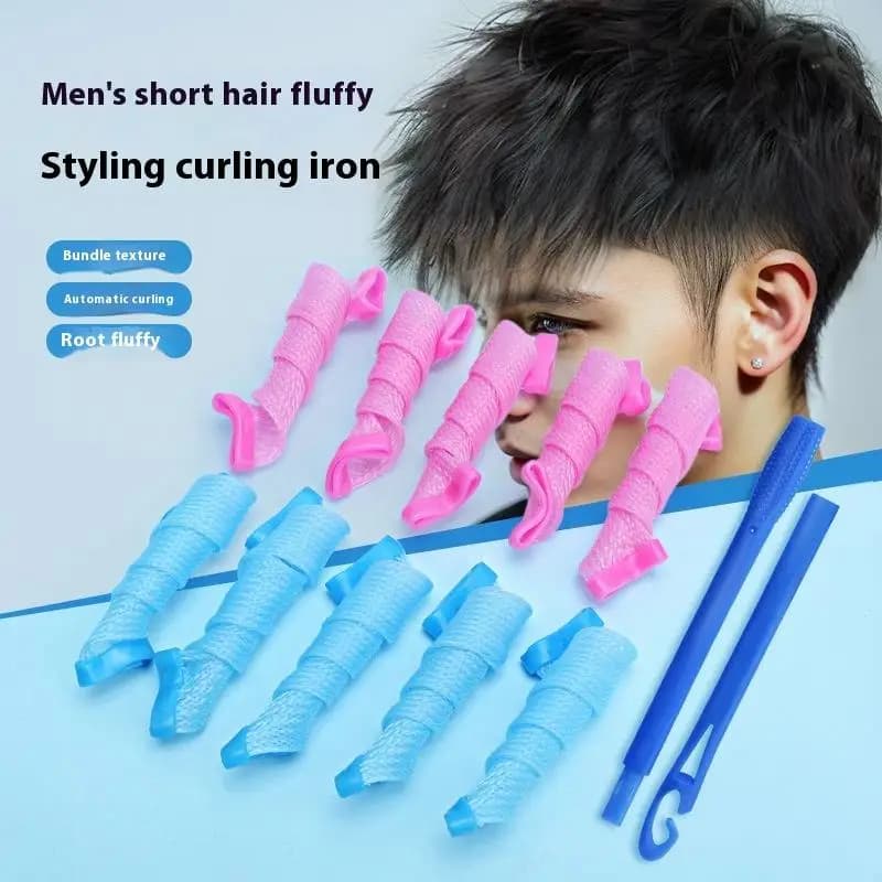 18/28 Pz Heatless Magic Wave Water Hair Bigodino Texture Automatic Rolling Bar Hair Styling Wave Iron Forming Tool Hair Texturization Tool