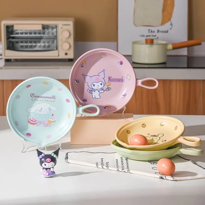 Pentola per Uova Fritte in Ceramica a Forma di Pesce Pagliaccio Kuromi, Stile Anime Kawaii, Nuova, per Uso Domestico, Sanrio