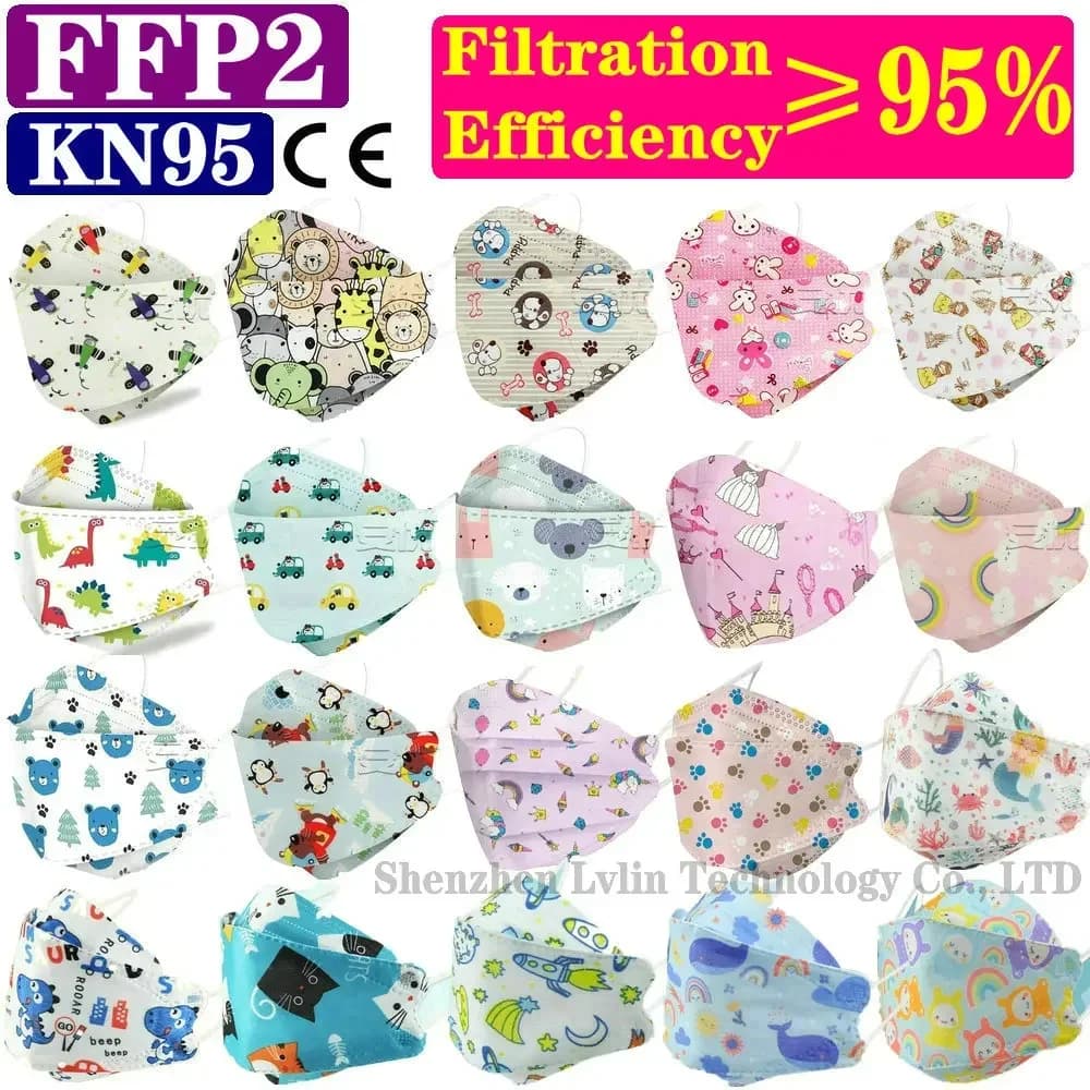 Child FFP2 KN95 baby mask 4-12 8-15 years cartoons Masque boys kids Mascarillas CE safety mask fpp2