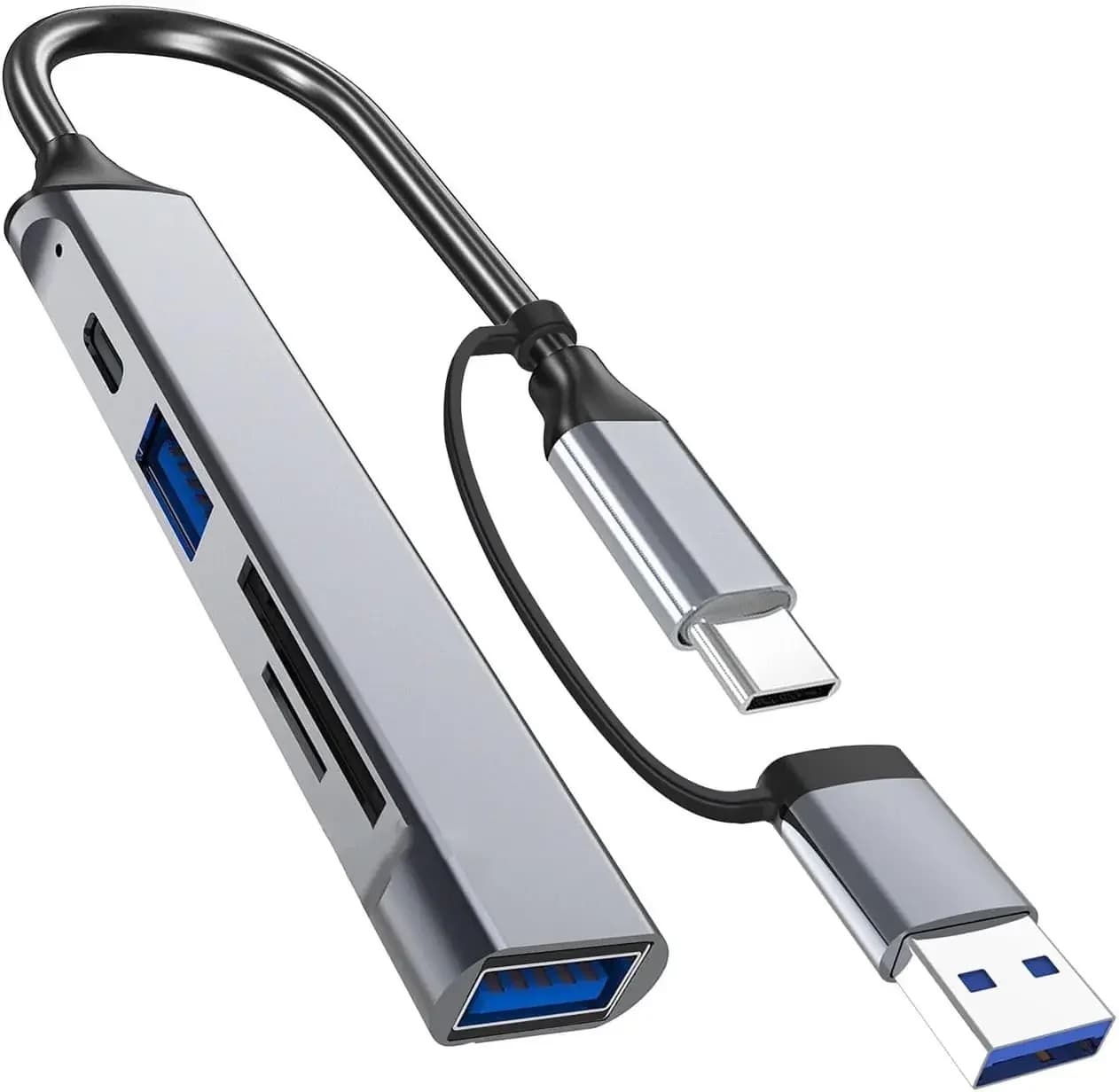 Hub USB C 5 in 1, Adattatore USB C/USB, Docking Station con Porta USB, Porta USB C, Lettore di Schede USB C, Adattatore USB C per Laptop