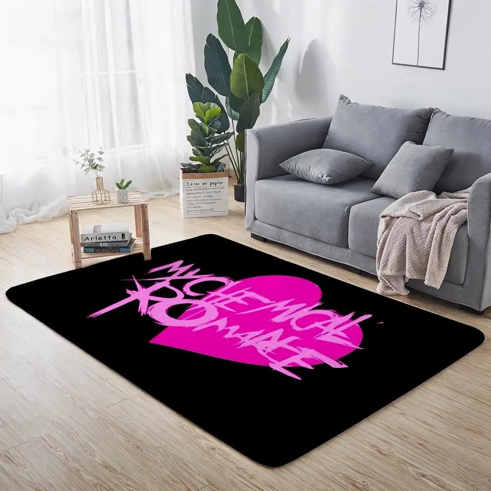 Rock Band My Chemical Romance indoor pad, in eco-friendly flannel, non-slip, odorless, soft, in short plush