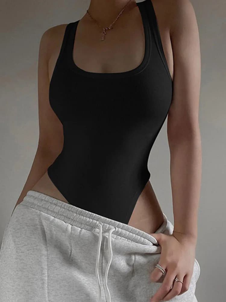 Hot Summer Sexy Sleeveless Knit Body Fitted With Straps Top With American Neck Casual Road Body For Women ClubWear