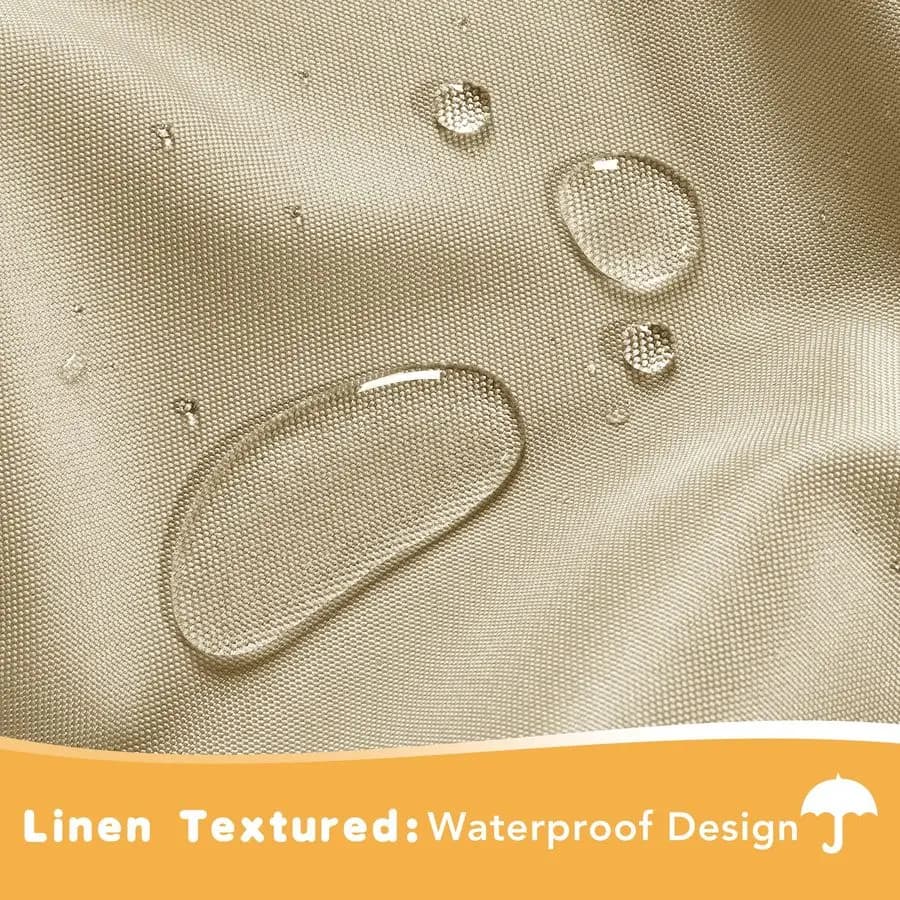 Outdoor Curtains for Patio Waterproof, 4 Panels 54 x 84 Inches, Privacy Protection and Light Filter, Curtains Cream with Outer Eyelets