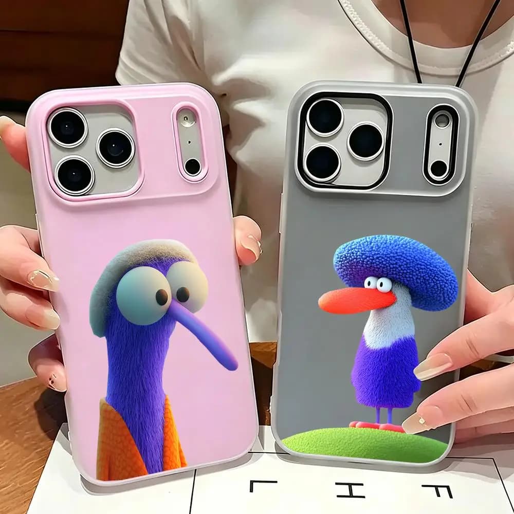 Phone Case Elly 2-in-1 Dual Layer Shockproof Case for iPhone17 /16 /15 /14/13/12 P-Plush style cartoonS