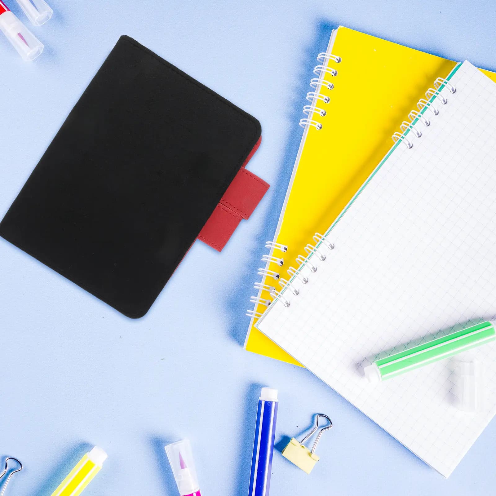 Copertina per Quaderno A6 in Tessuto PU, Agenda con Portapenna, Slot per Carte, Tasca Interna, Protezione per Blocco Note, per Prendere Appunti Quotidiani