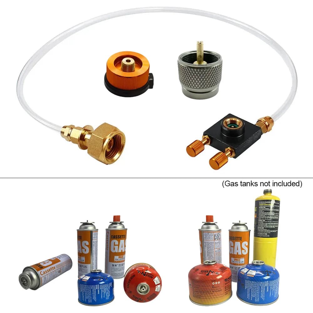 Filling adapter for gas cylinder GPL for outdoor camping gas cooker and gas tank pressure exhaust adapter