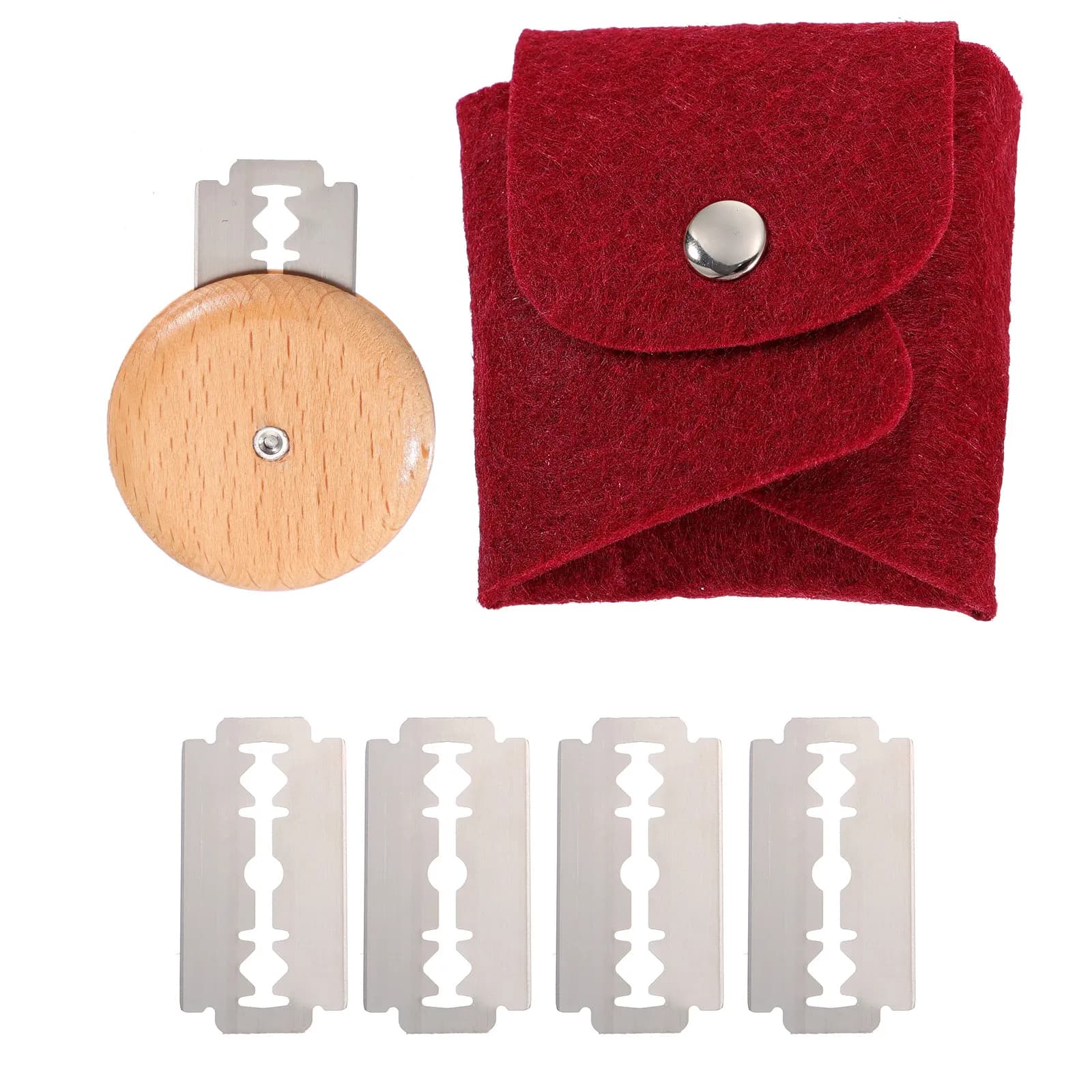Set di Coltelli da Pane in Acciaio Inox con Manico in Legno, Lama a H, Facile da Pulire, Utensili da Cucina, Antiaderenti, Sicuri, in Materiale Ecologico