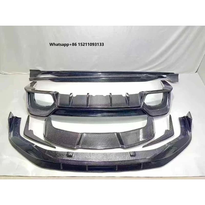 Carbon Fiber ABT Style Full Body Kit for RS6 Avant RS7 C8 2020 - 2024 Front Lip Side Skirts Rear Diffuser