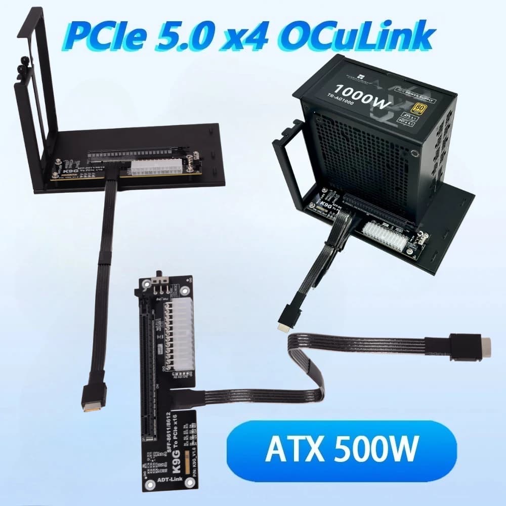 Aggiorna K9G-BK7 EGPU Oculink GPU Dock Pcie5.0 X4 Notebook Laptop alla scheda grafica video esterna M.2 OCuLink al kit GPU PCIE X16