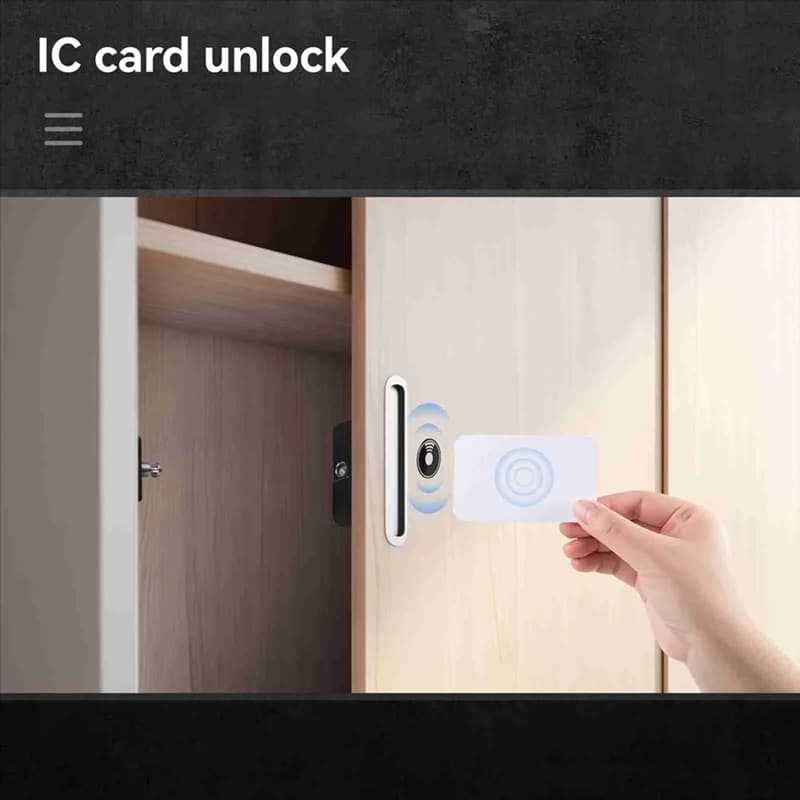 AS95-Tuya Bluetooth Smart Lock NFC IC Card Sblocco App Controllo remoto per comodino Porta dell'armadio Cassetto