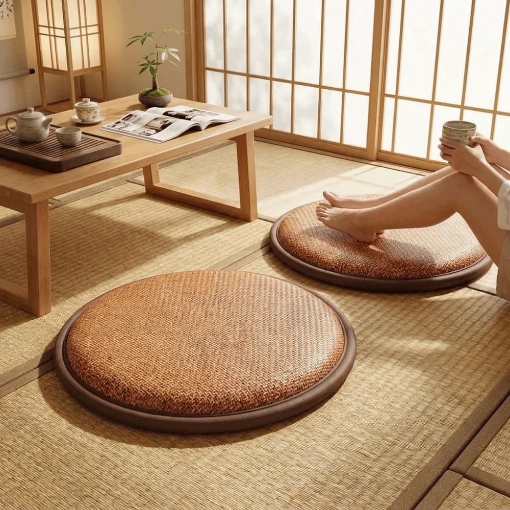 Zafu Cushion Round Cooling Seat Cushion Breathable Non-Slip Yoga Seat Pad Pet Mat Thick Meditation Cushion Office