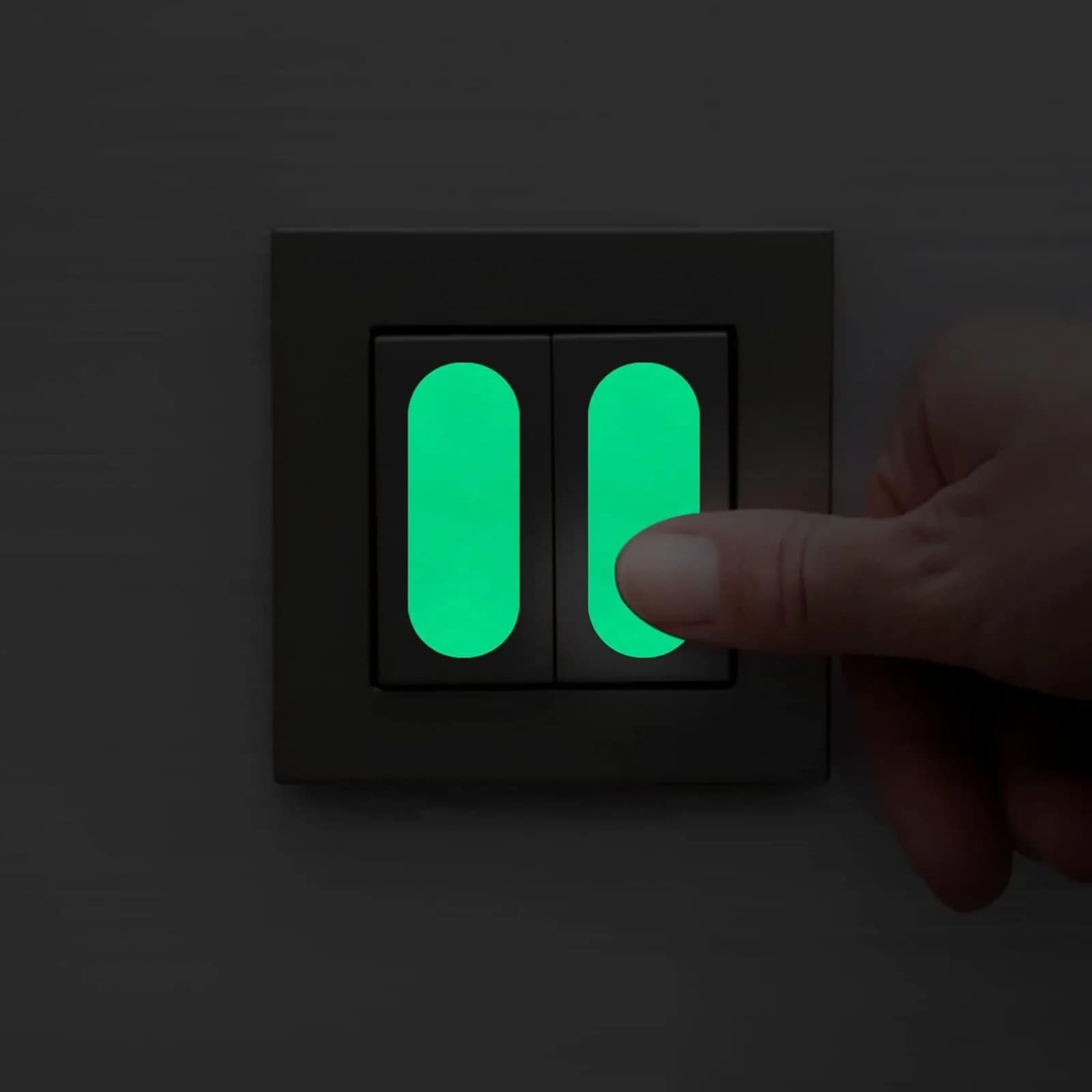 10 pezzi di adesivi luminosi - riutilizzabili, adatti per interruttori, cartelli di uscita, pareti, scale, motociclette - sicurezza luminosa verde
