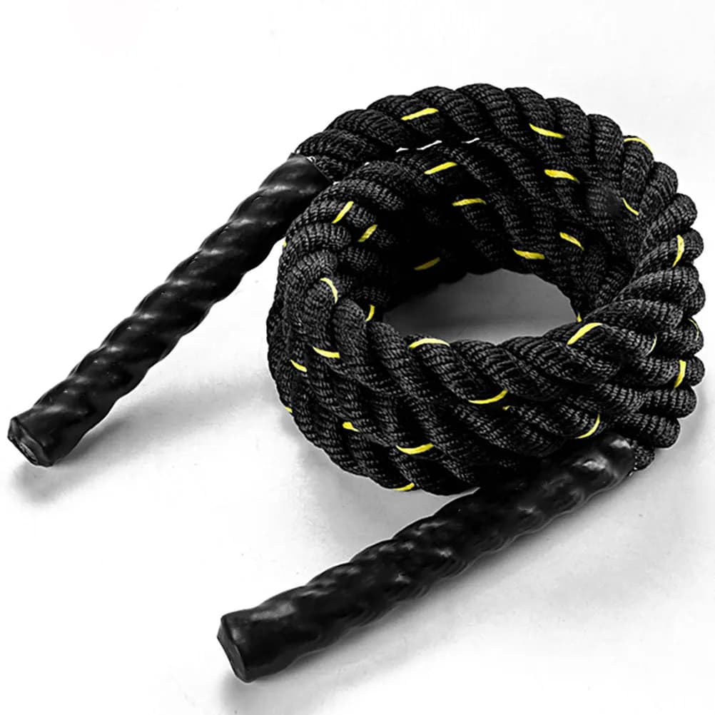 1Pcs Strength Training Skipping Rope Black Diameter 25Mm Weight-Bearing Anti-Slip Fitness Jump Rope Mma Professional Competition