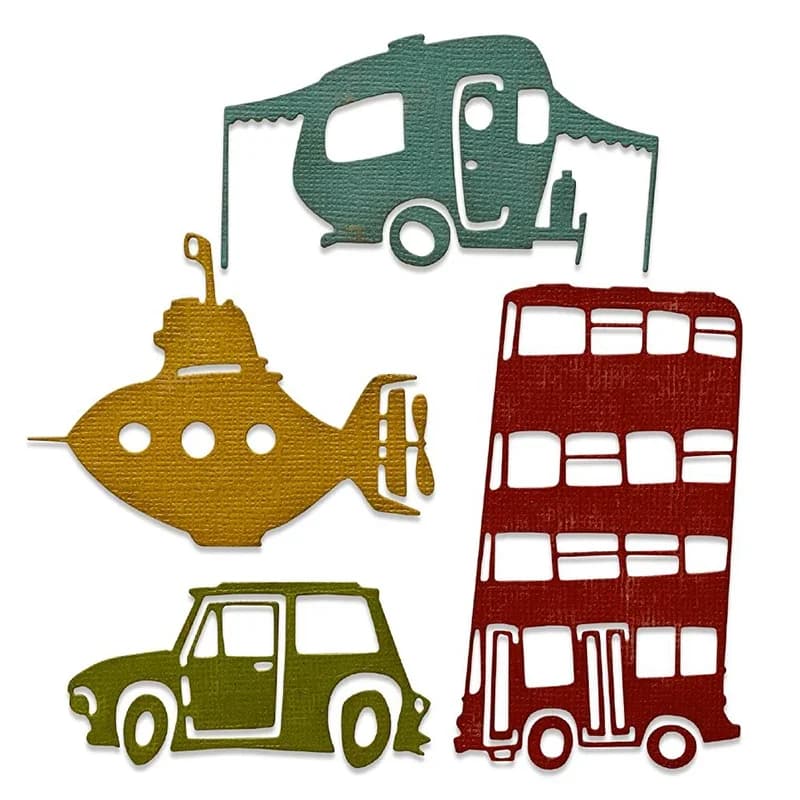 2023 New Bus Car Submarine Metal Cutting muore e Wacky Transport Die set Scrapbooking per fai da te creazione di carte senza francobolli