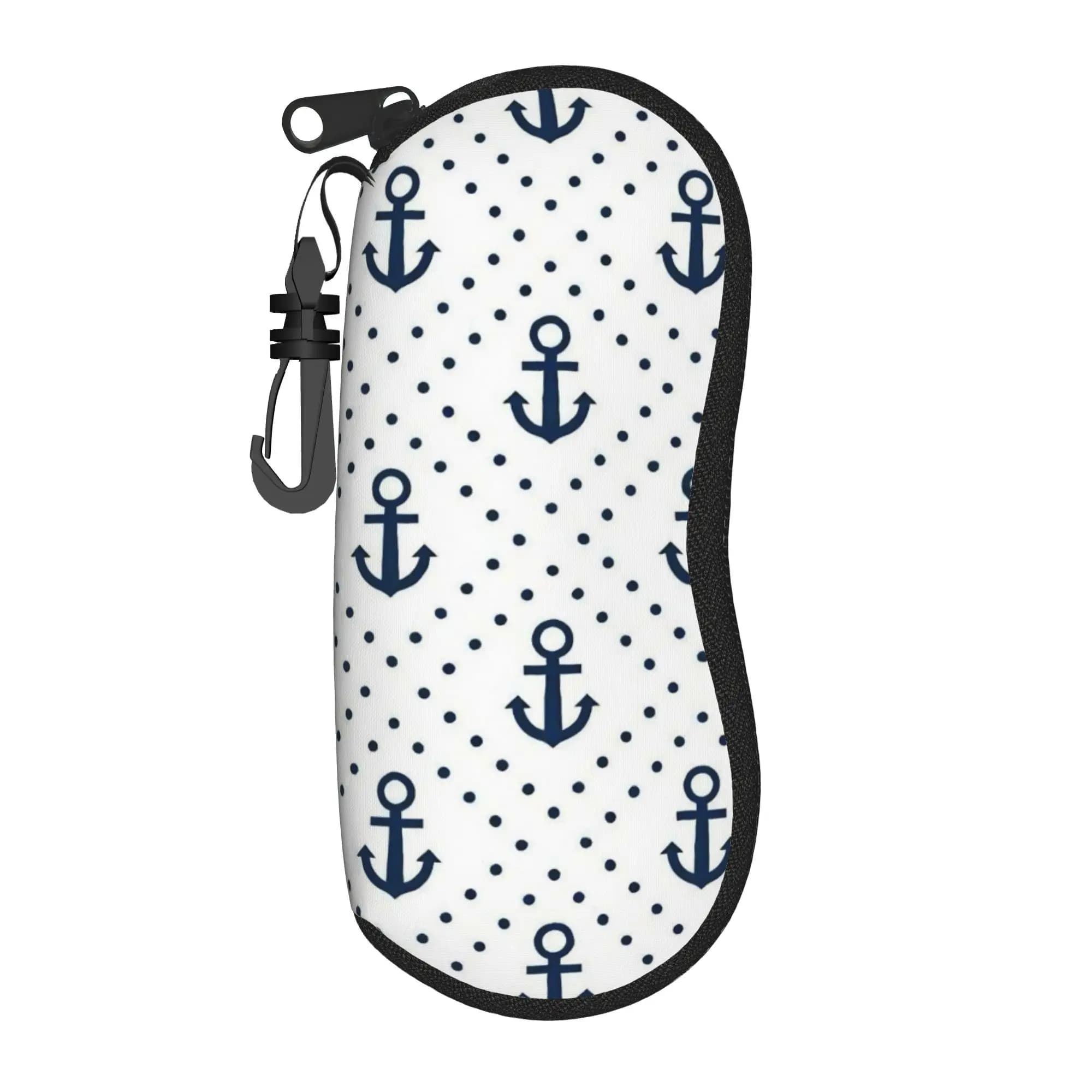 Custodia per occhiali da sole da viaggio con stampa ancora nautica, per uomo e donna, accessorio alla moda per occhiali, protezione per occhiali