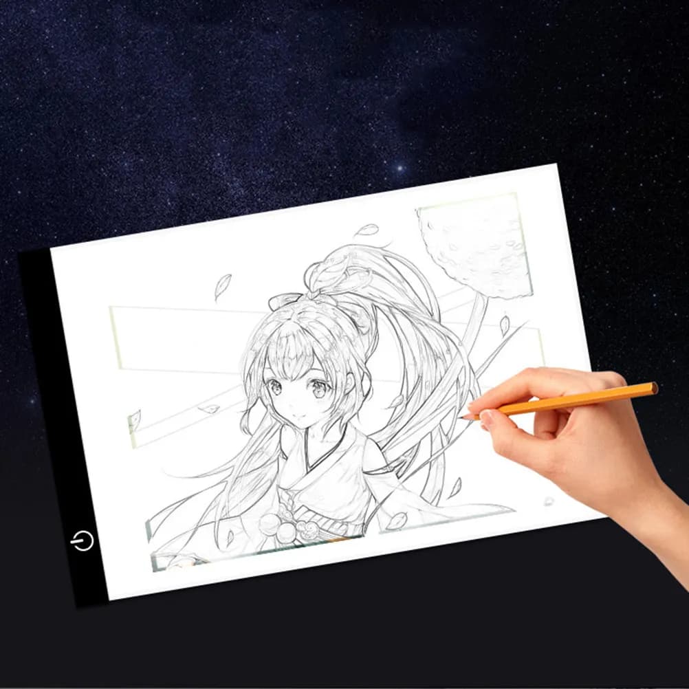 Tavoletta Luminosa LED A5 Ultra Sottile Portatile per Disegno, Alimentazione USB, Protezione Occhi, Senza Sfarfallio, Ideale per l'Arte