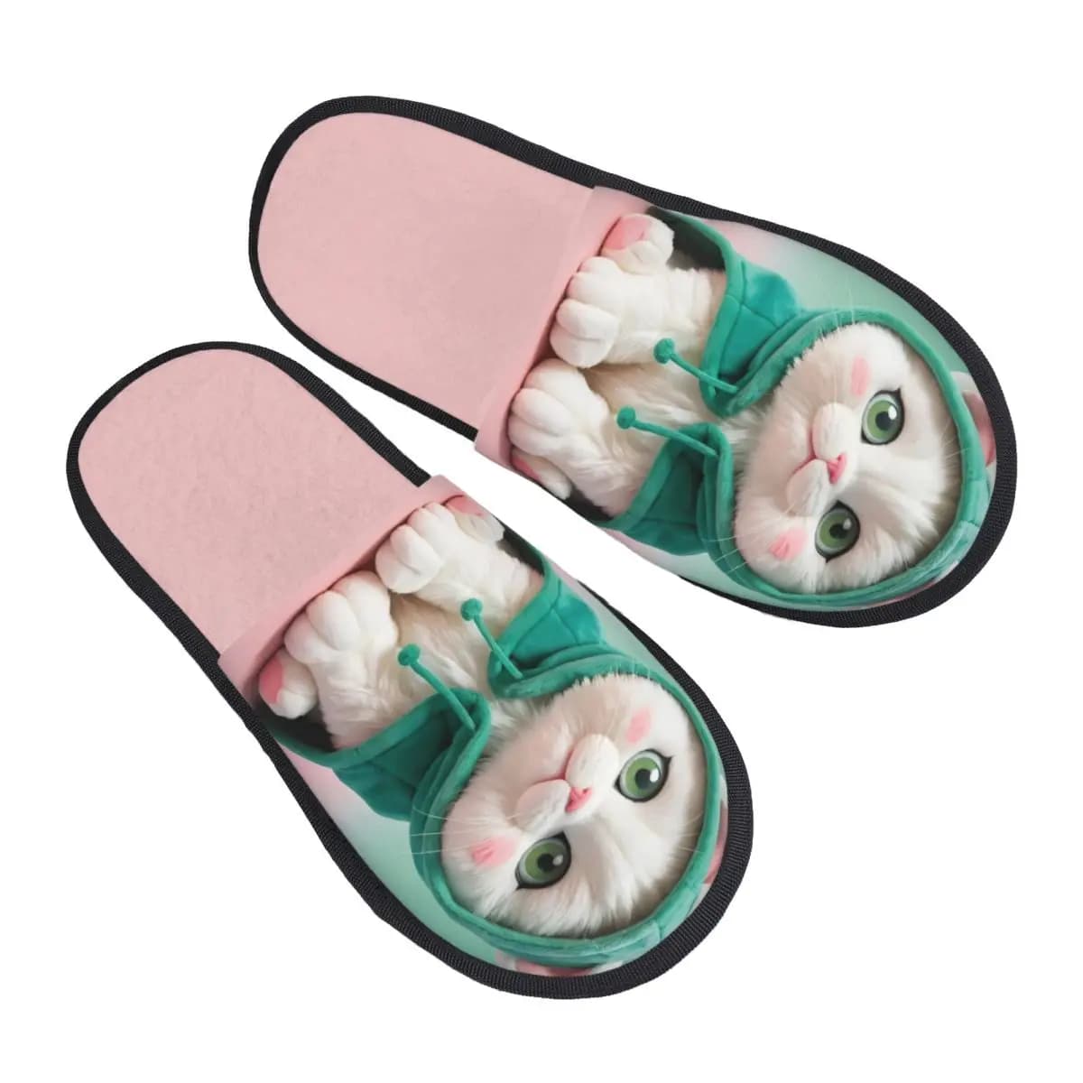 Custom cat-shaped, woman-shaped, soft, memory foam, slip-on, spa.