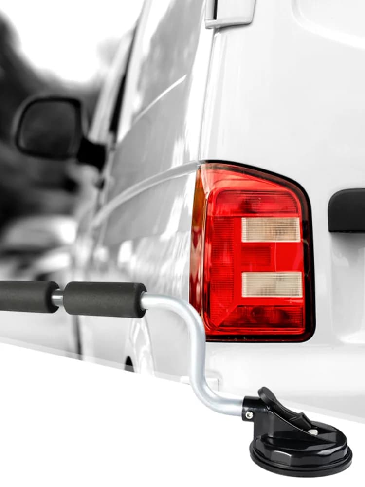 Support for kayaks with suction cups, with foam rollers for mounting kayaks and canoes on the roof of the car - Black
