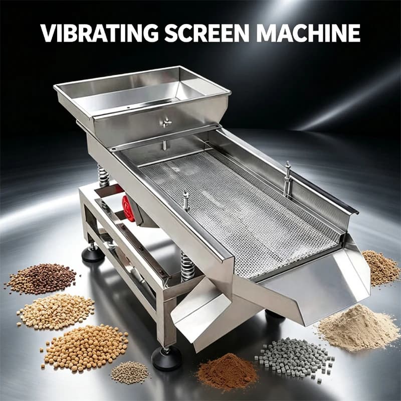 Stainless Steel Linear Vibrating Screen Industrial Food Sichuan Pepper Screening Machine Tea Electric Vibrating Screen Machine
