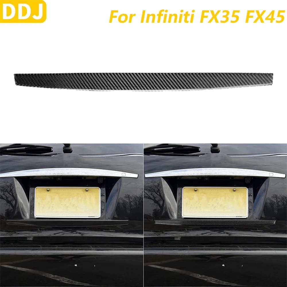Rivestimento/Copertura Pannello Portellone Posteriore in Vera Fibra di Carbonio Morbida per Infiniti FX35 FX45 S50 2006-2008, Accessorio Adesivo per Interni