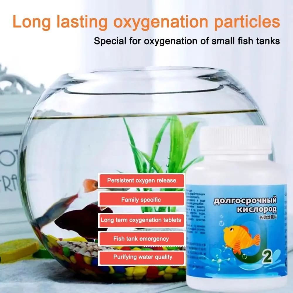 Potenti compresse di ossigeno per acquario Pulizia efficace compresse di ossigeno a lungo termine per acquario Strumento di ossigenazione multiuso Dispositivo di rimozione degli odori