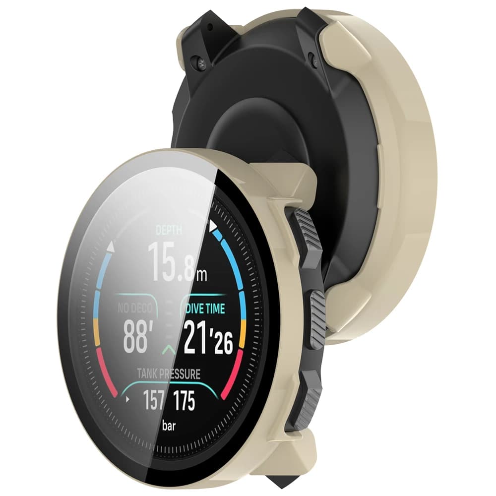 Custodia protettiva completa in vetro per SUUNTO Nautic S Smartwatch, custodia protettiva per lo schermo, custodia rigida, pellicola in vetro temperato