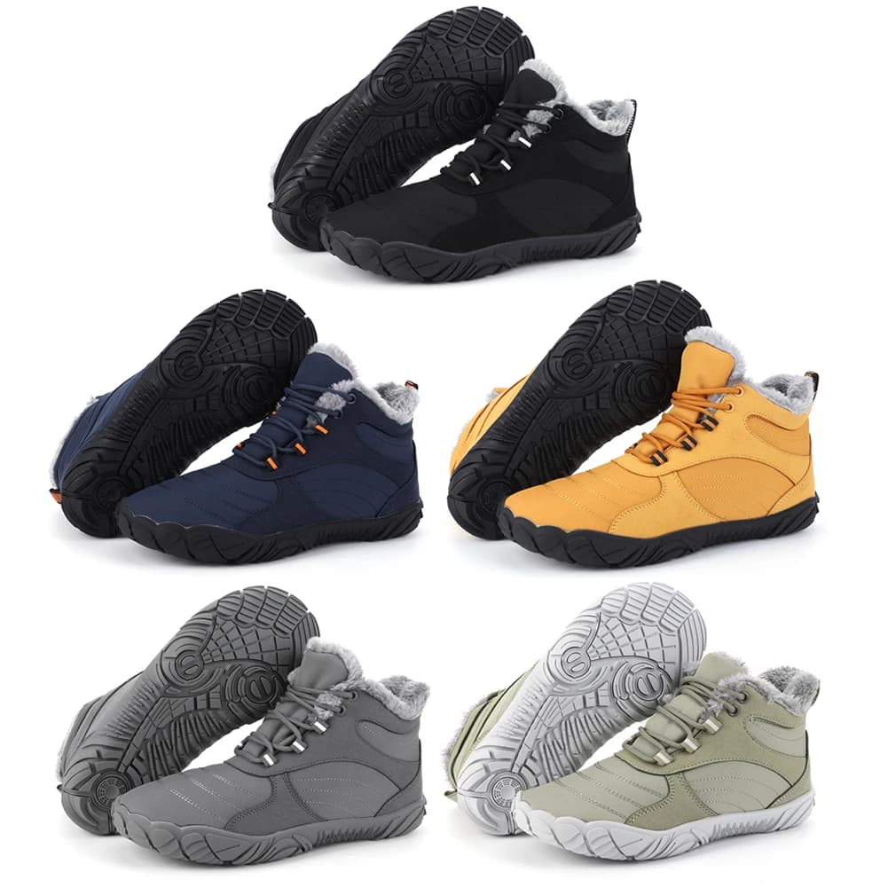 Scarpe Invernali Barefoot Antiscivolo Calde Impermeabili con Fodera in Pelliccia per Uomo e Donna
