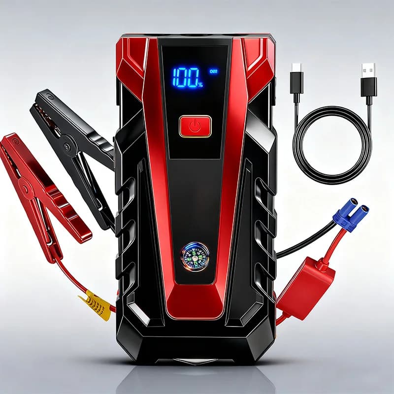 Avviatore di Emergenza 12V 99800mAh Aggiornato 2026: Portatile al Litio, Doppia USB, Torcia, Booster Batteria Auto di Emergenza