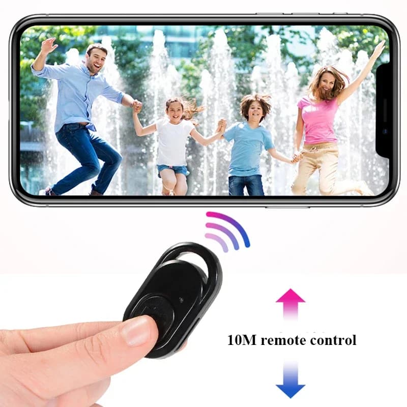 1 PZ Nero Wireless Bluetooth autoscatto selfie stick Rilascio otturatore Telecomando wireless per IOS Android
