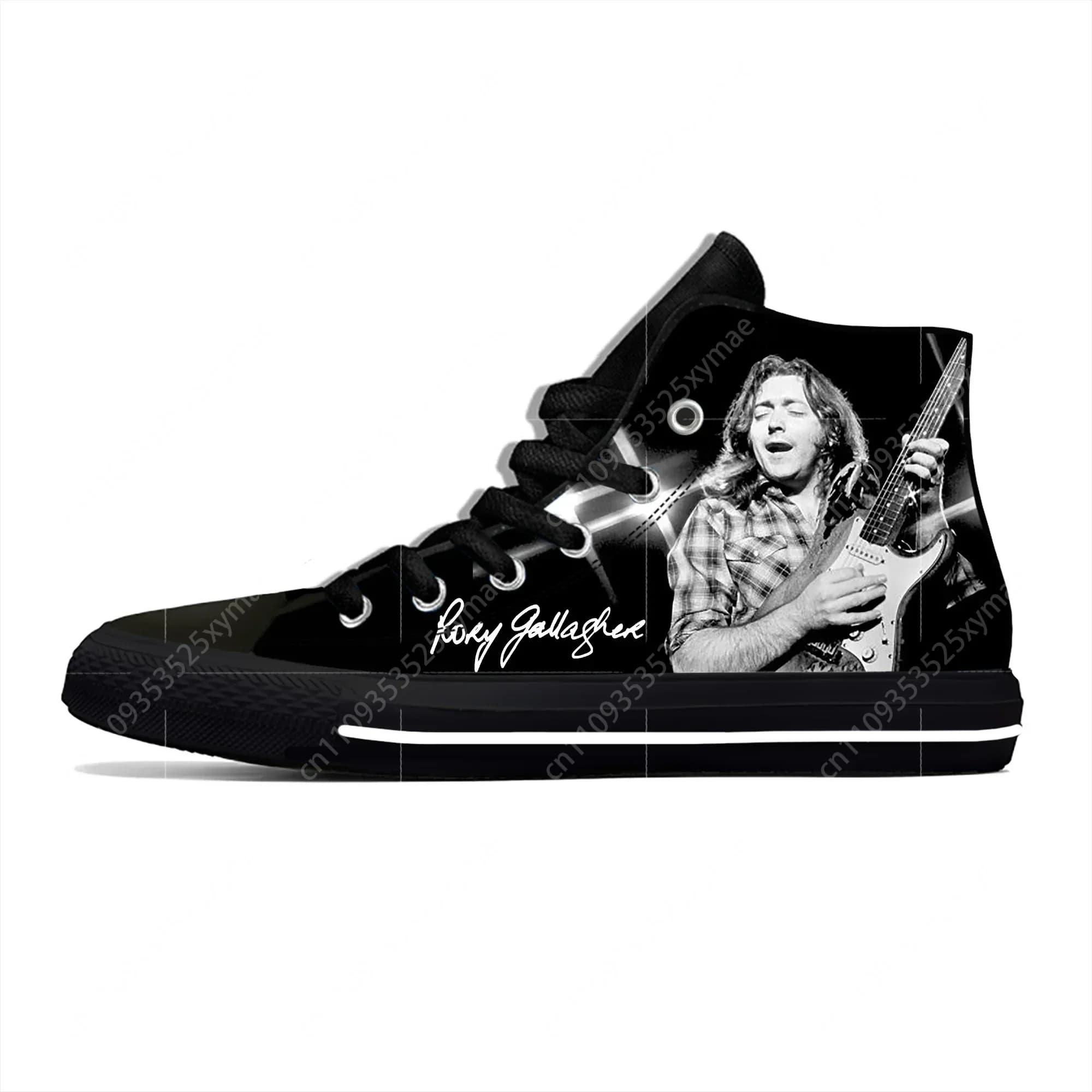 RORY GALLAGER Sneakers alte da uomo e da donna, scarpe casual per adolescenti, scarpe da corsa in tela, stampa 3D, scarpe leggere e traspiranti