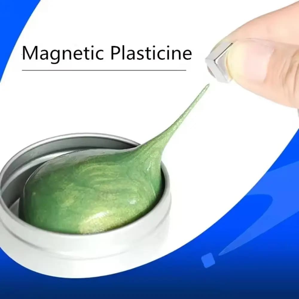 Crazy Resin Magnetic Bouncing Mud Colored Clay Ferrofluid Magnetic Suction Clay with Magnet High Stretch Mud Playdough Safe