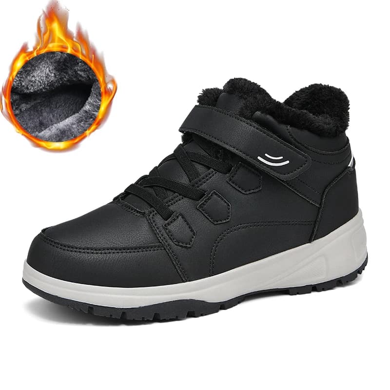 Stivaletti da uomo Stivali da neve caldi in peluche Scarpe da trekking Stivaletti antiscivolo da esterno Scarpe da ginnastica casual invernali da uomo Calzature in cotone
