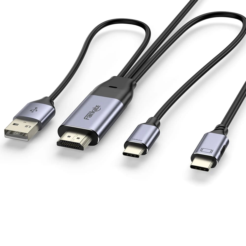 Cavo adattatore HDMI-compatibile a USB C 8,2FT 4K 60Hz con alimentatore a convertitore display USB C per Xbox PS5 Xreal MonitorNreal