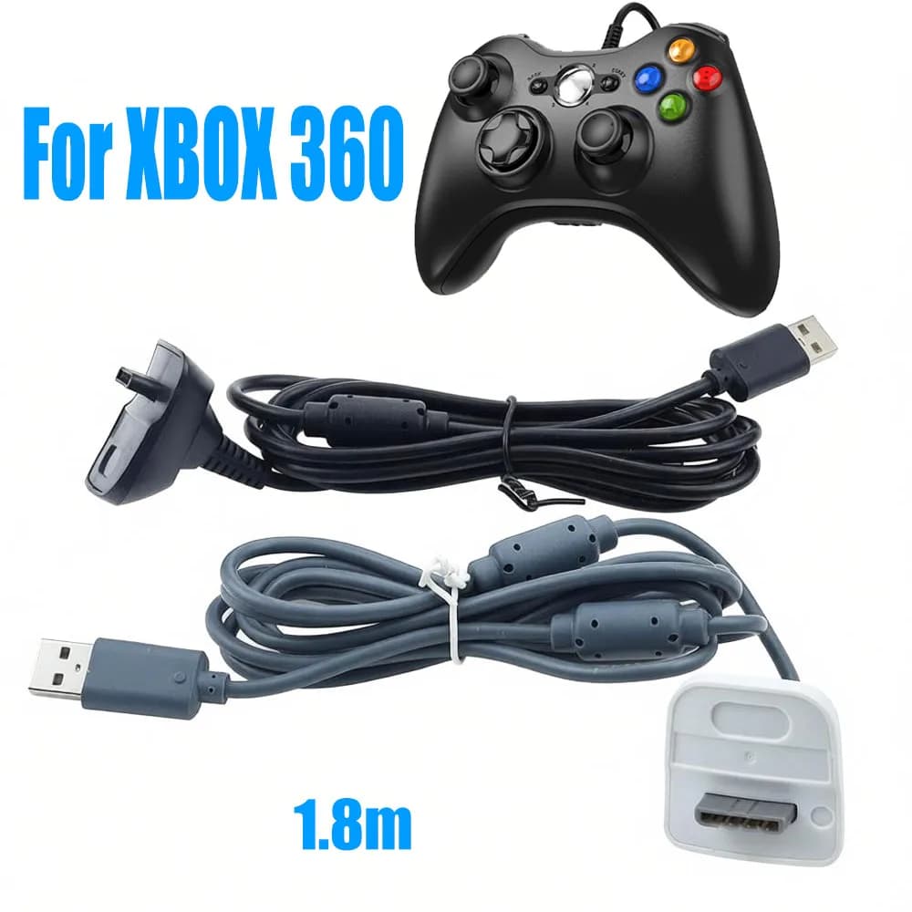 Cavo di ricarica USB con doppi anelli magnetici per controller wireless Xbox 360
