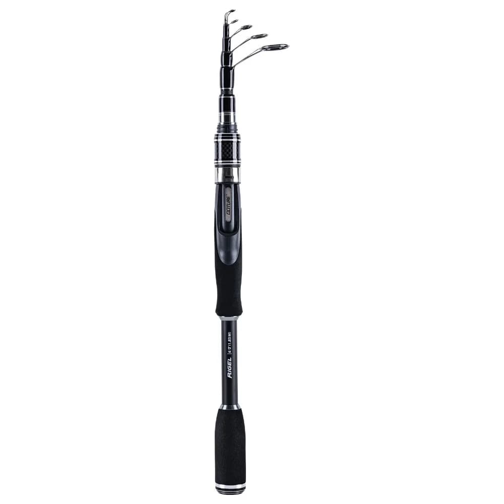 GOTURE Lure canna da pesca lunghezza chiusa MAX 43.2cm portatile Spinning Casting Travel Lure Rod utilizzata per Bass Trout Walleye Crappie