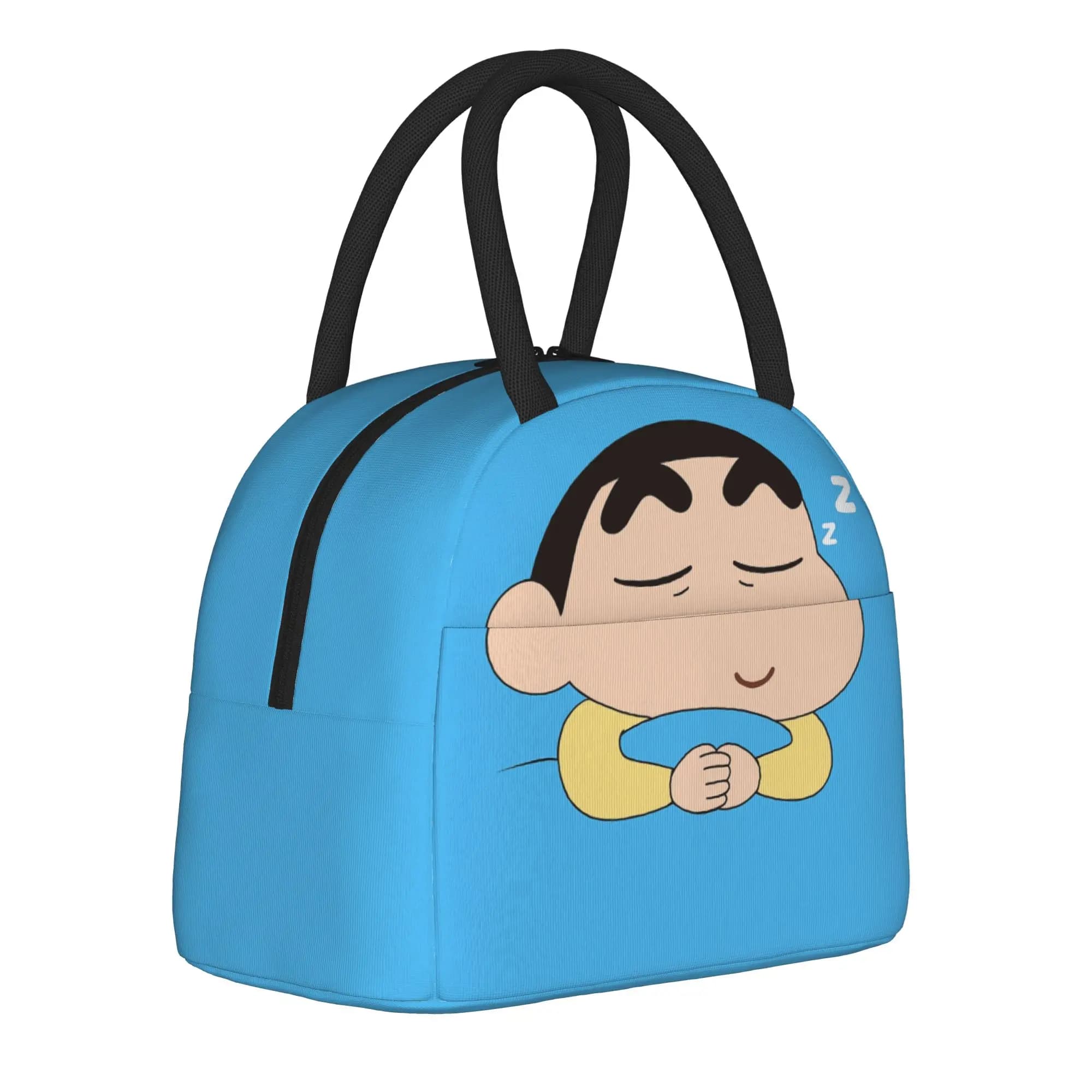 Crayon Shin-chan sleeping Insulated Lunch Bag Cooler Bag Reusable,Lunch Container Portable Tote Lunch Box Food Bag Beach