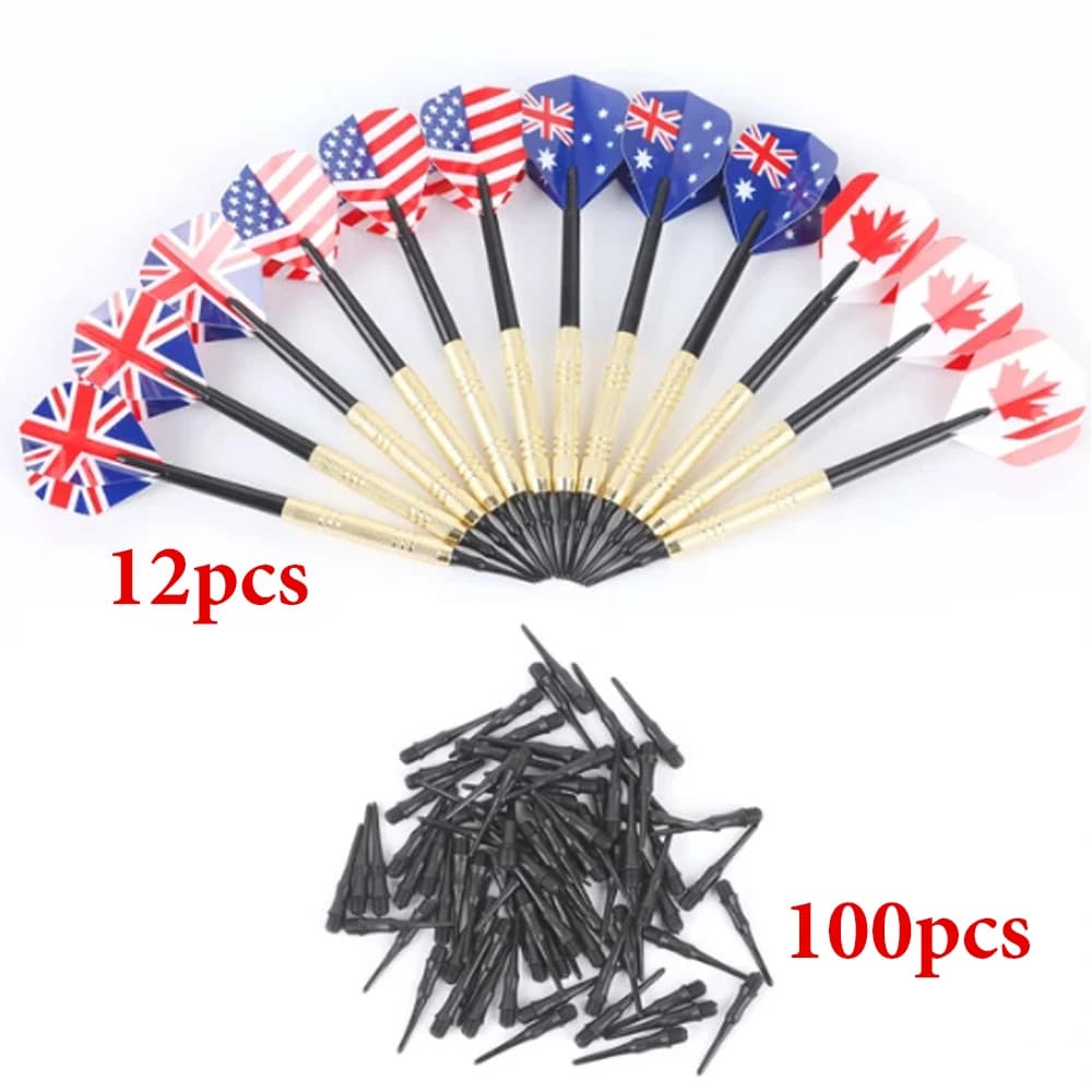 12 Pz/set Freccette Professionali 14g di Sicurezza con Punta Morbida Freccette 36/100 Punte di Plastica 175g Bersaglio per Bersagli Elettronici Accessori