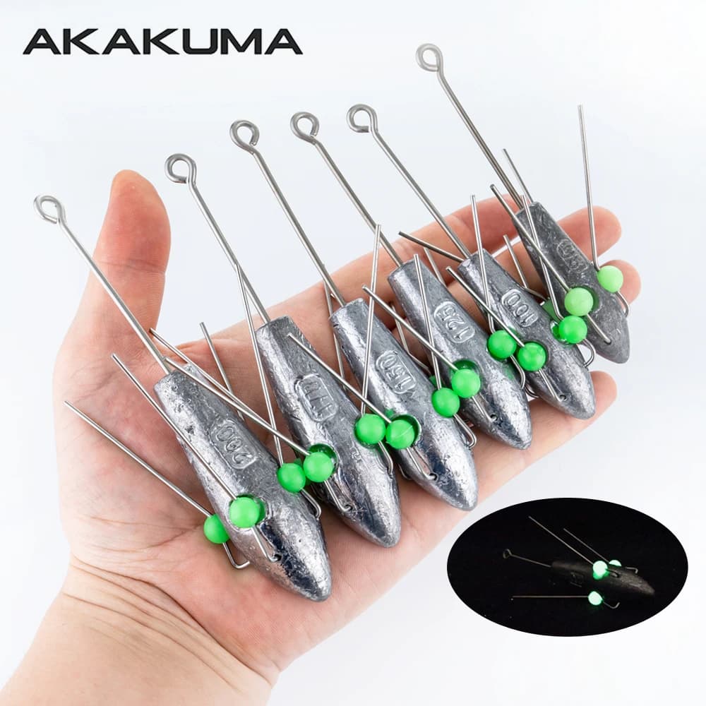 1Pc Surf Fishing Weight Anti-Snag Fishing rains with light beads 80-200g Lead weight Quick sink Fishing accessories