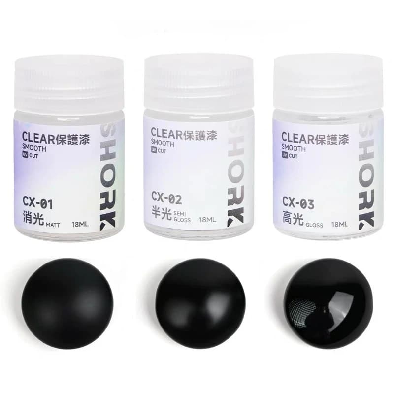 SHORK Oil Based Clear Model Varnish 18ML Matte Semi Gloss Gloss Top Coat Spray Paint for Military Model GK Figure Hobby Building