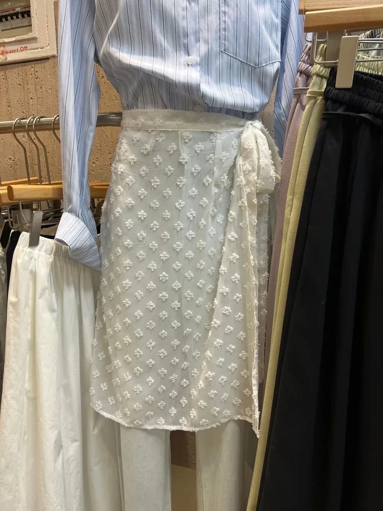 Gonna in pizzo a vita alta, modello A-line, lunghezza midi, bianca, a strati, con fiori 3D a gancio, stile velo in rete, da donna