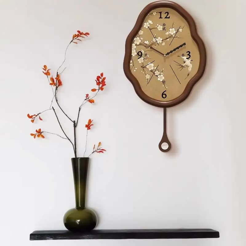 Orologio da Parete Silenzioso con Pendolo, Design Nordico, Orologio da Parete di Lusso per Camera da Letto, Moderno Orologio da Parete per Soggiorno, Articoli per Arredamento Casa