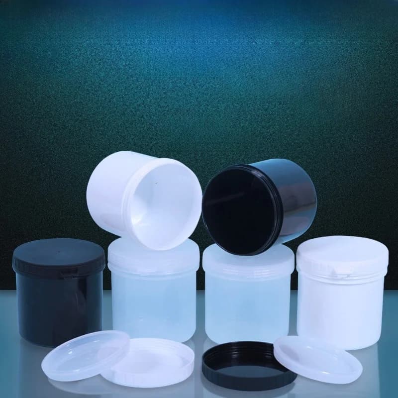 Food Grade Sealed Plastic Jar with Lid Paint Ink Paste Tea Mask Spiral Container Subpackage Box Large Mouth Bottle