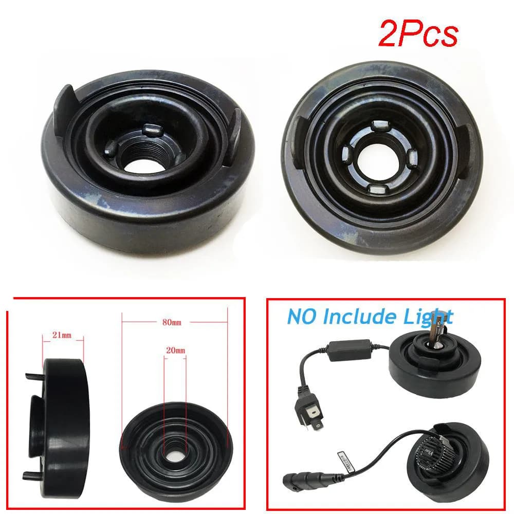 2 pieces anti-dust cover for car headlight bulb 80mm waterproof rubber cap soft retroadrent for LED headlight hidden xenon lamp