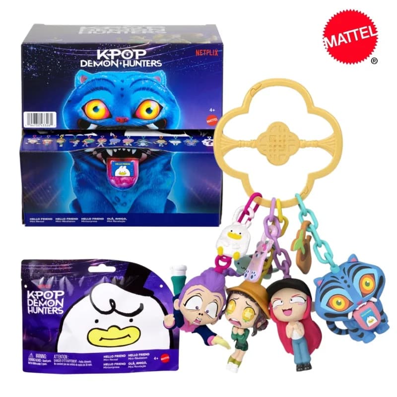 Genuine Mattel Kpop Demon Hunters Blind Box Mini Figurine Keychain Collectible Blind Bag Decorative Bag Charm For Kpop Fans Gift